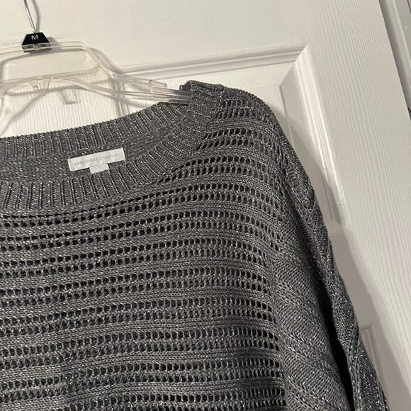 New York and Company Metallic Crocheted Sweater - Picture 5 of 14